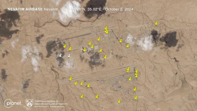 10月2日拍摄的内瓦蒂姆空军基地卫星图